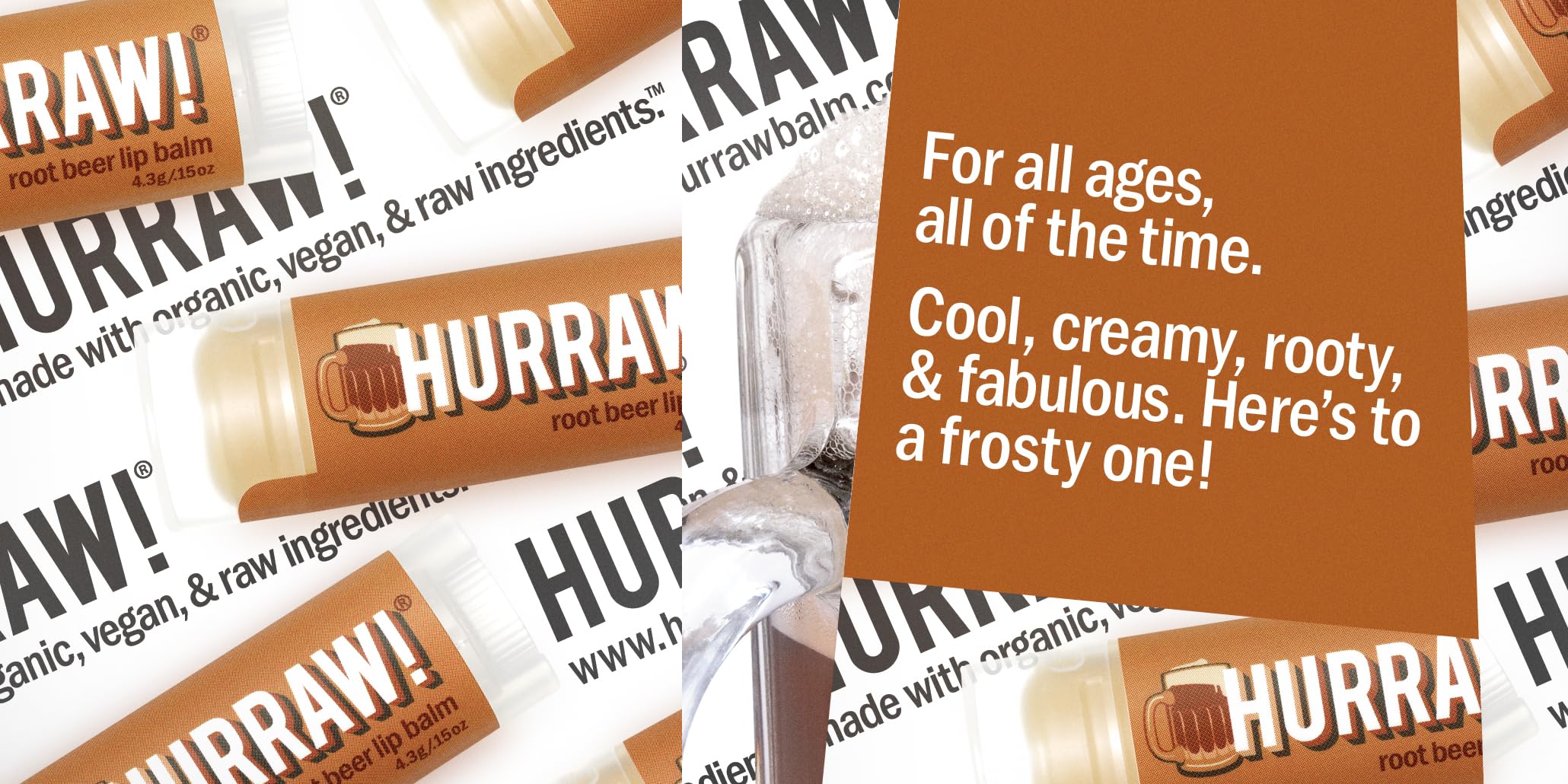 Hurraw! Root Beer Lip Balm, 3 Pack: Organic, Certified Vegan, Cruelty and Gluten Free. Non-GMO, 100% Natural Ingredients. Bee, Shea, Soy and Palm Free. Made in USA